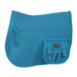 CHALLENGER Horse Quilted English Saddle PAD Trail Aussie Australian Dressage Pockets 7281