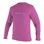 O'Neill Youth Basic Skins UPF 50+ Long Sleeve Sun Shirt, Fox Pink, 12