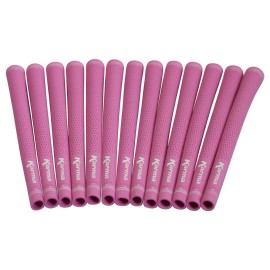 Karma 13 Piece Ladies Pink Golf Grips Pro Velvet Round Lady Size High Traction Grip Set 13 Pack
