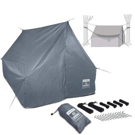 Oak Creek Advanced Hammock Rain Fly. 110 Inch Multipurpose Rainfly for Hammocks. Provides Protection from The Elements. Lightweight Waterproof Tarp Works with Any Camping Hammock