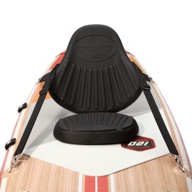 THURSO SURF Kayak Seat Delux Padded Universal Paddle Board Seat Detachable Sit on Top Cushioned Back Support SUP Canone Boat Storage Bag Adjustable Strap PE Foam for Enhanced Kayaking Experience