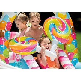 INTEX 57149EP Candy Zone Inflatable Swim Play Center: with Splash Pool and Waterslide - 116