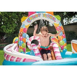 INTEX 57149EP Candy Zone Inflatable Swim Play Center: with Splash Pool and Waterslide - 116