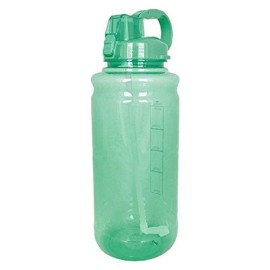 EXQUIS 101 OZ Tritan outdoor Workout Water Bottle with Carry Handle, Locking Lid & Pop Up Straw, Mint, 101Oz