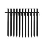 Boshen Set of 10 Heavy Duty Steel Canopy Tent Stakes Pegs for Camping Beach Snow Outdoor Activities Ground Nails