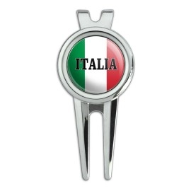GRAPHICS & MORE Italia Italy Italian Flag Golf Divot Repair Tool and Ball Marker