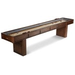 Barrington Billiards 12' Webster Shuffleboard Table With Scratch-Resistant Playfield and 8 Puck Set