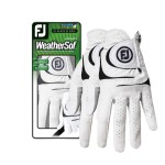 FootJoy Womens WeatherSof Golf Glove, Pack of 2, White Large, Worn on Left Hand