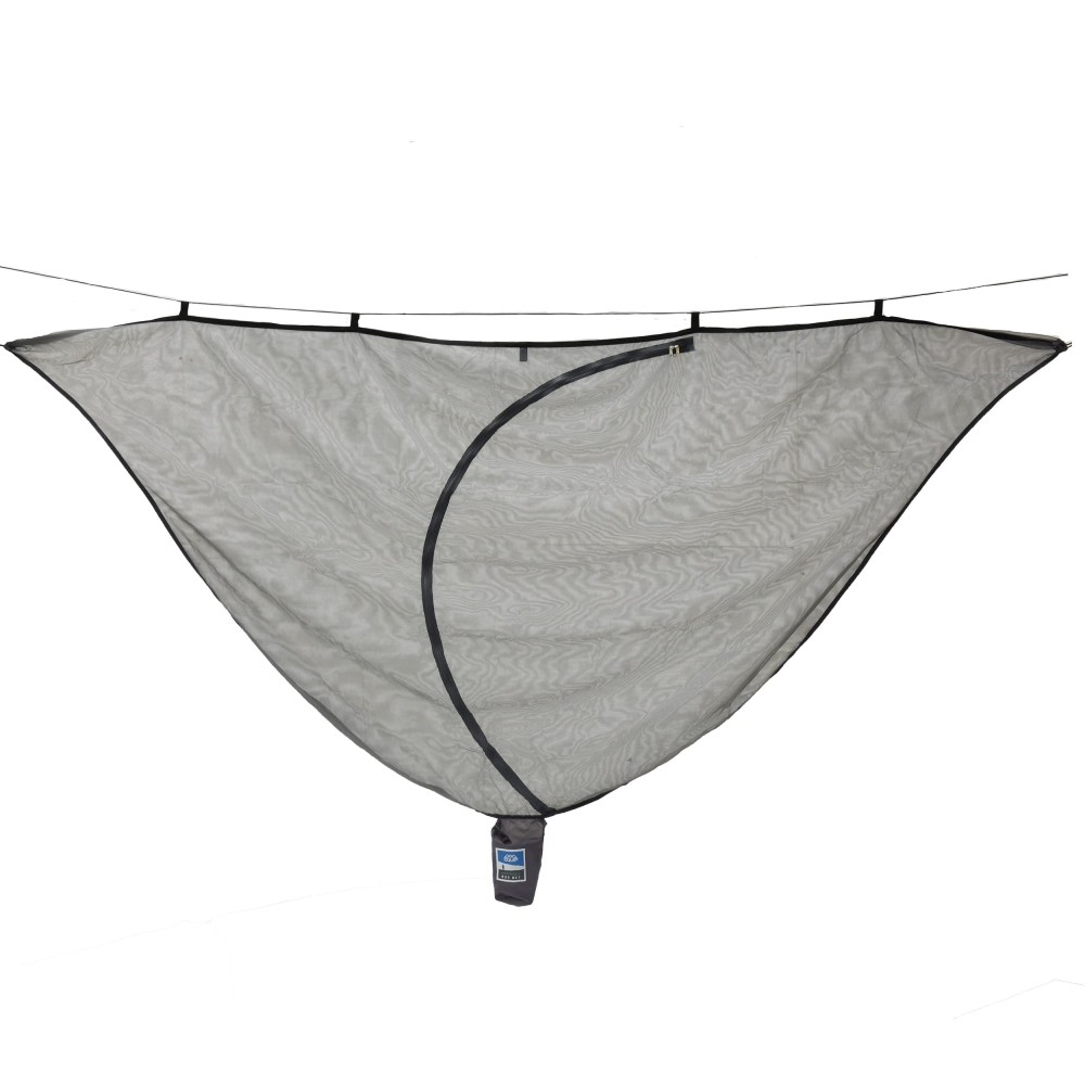 Equip Outdoors Hammock Mosquito Net with No-See Polyester Mesh 360-Degree Protection Camping Hammock, Travel Hammock, Portable Hammock Accessories Included, Camping Essentials (Grey)