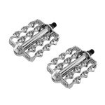 Double Flat Twisted Bike Pedals Chrome