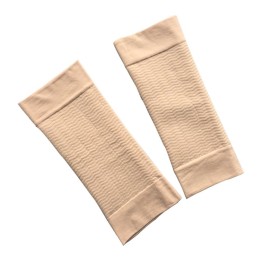 ROSENICE 1 Pair Elastic Compression Arm Sleeves Slimming Improve Shaper Sleeve Protective Upper Arms Shaper Sleeve for Sport Fitness (Beige)