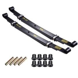 AW Set of 2 Rear Leaf Springs Compatible with Club Car Precedent Golf Cart Heavy Duty Dual Action with Bushings
