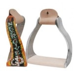 Showman Shimmering Never GIVE UP Twisted Angled Lightweight Aluminum Stirrups