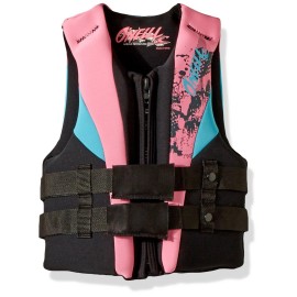 O'Neill Youth Reactor USCG Life Vest, Black/Pet/Turquoise, 1SZ