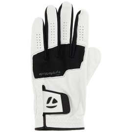 TaylorMade 2018 Mens Stratus All Leather Golf Glove, Cadet X-Large,White/Black