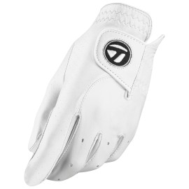 TaylorMade Tour Preferred Glove (White, Right Hand, Large), White(Large, Worn on Right Hand), Womens