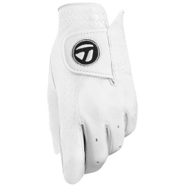 TaylorMade Tour Preferred Glove (White, Left Hand, Medium), White(Medium, Worn on Left Hand)