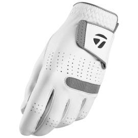 TaylorMade 2018 Tour Preferred Flex Cadet Glove (White, Medium), White(Medium, Worn on Left Hand)