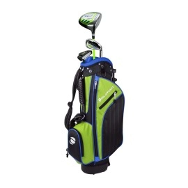 Orlimar Golf ATS Junior Boy's Golf Set with Bag, Right and Left Hand, Ages 3-5, Lime/Blue (3 Clubs)