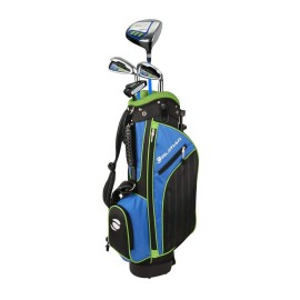 Orlimar Golf ATS Junior Boy's Golf Set with Bag, Right and Left Hand, Ages 5-8, Blue/Lime (4 Clubs)