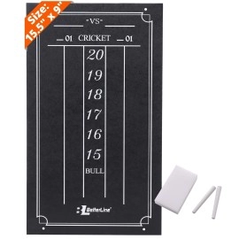 BETTERLINE Large Professional Scoreboard Chalkboard for Cricket and 01 Darts Games - 15.5