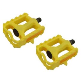 Alta Plastic 861 MTB Bike Pedals, Multiple Sizes and Colors (Yellow, 1/2