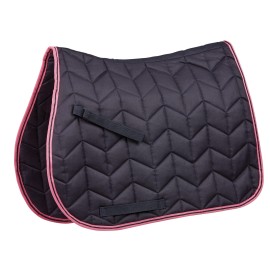 Saxon Element Quilted All Purpose Saddle Pad Purple/Navy Pony