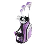 Precise M3 Ladies Womens Complete Golf Clubs Set Includes Driver, Fairway, Hybrid, 7-PW Irons, Putter, Stand Bag, 3 H/Cs Purple - Regular, Petite or Tall Size! (Regular, Right Handed)