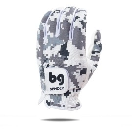 BG Bender Golf Glove Wear On Left (Gray Digital, Mens Medium)