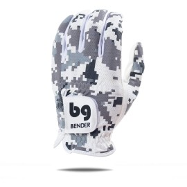 BG Bender Golf Glove Wear On Left (Gray Digital, Mens ML)