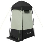 G4Free Camping Shower Tent, Privacy Tent Dressing Changing Room, Portable Toilet, Rain Shelter for Camping Beach with Carrying Bag (Black)
