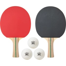 Sunflex Midi Table Tennis Set - Ping Pong Set for Kids - Set Includes Two Midi Size Rackets and Three Plastic 40+ Table Tennis Balls - Learning Table Tennis Sports Set