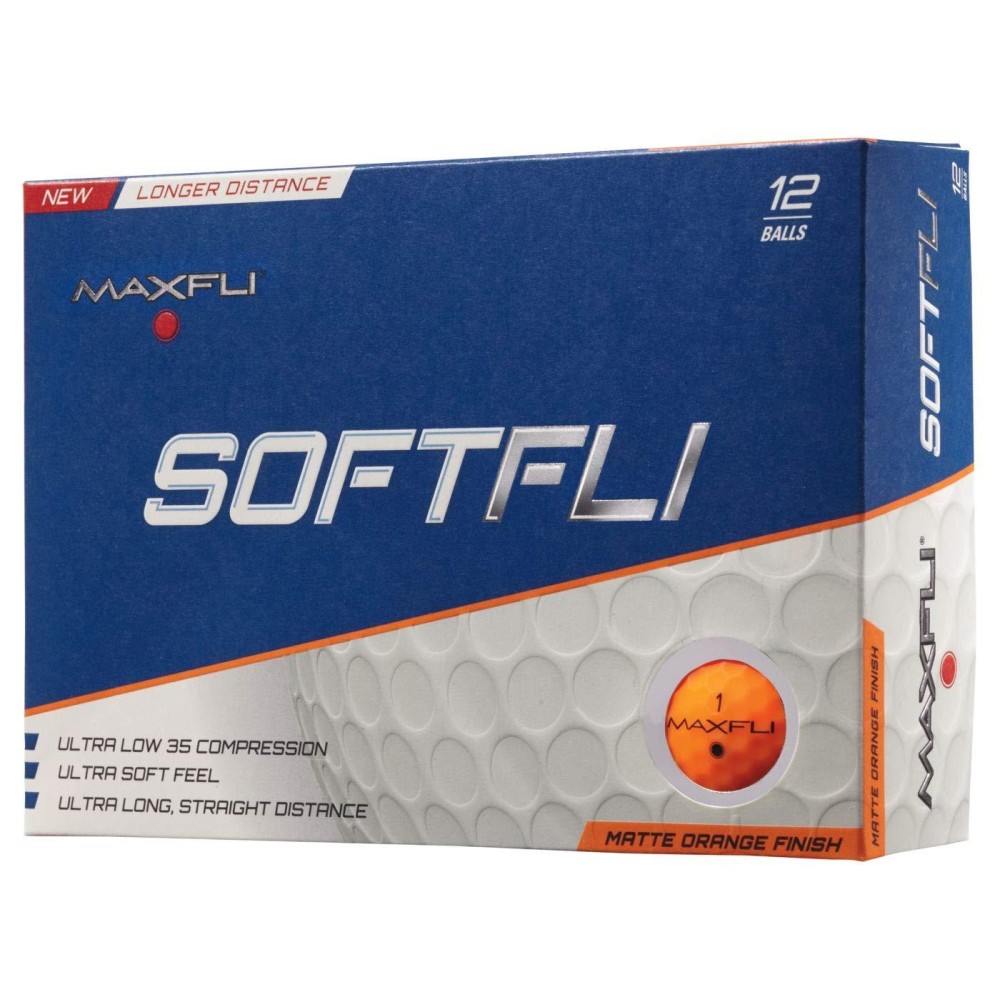 Maxfli SoftFli Matte Golf Balls - Orange