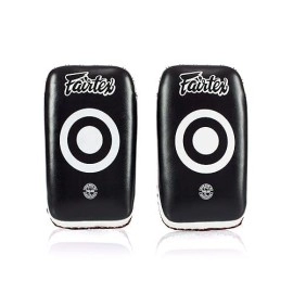 Fairtex Curved MMA Muay Thai Pads for Punching, Blocking, Kicking,Hand Punch, Hitting | Light Weight & Shock Absorbent Boxing Mitts | Extra Padding for Sparring - Black/Yellow(White, Pair)