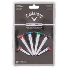 Callaway Par-Tee Plastic Golf Tees, White, 4 Pack