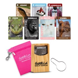 Gorilla Golf Cards with Hang Bag (Pink) : The On-Course Golf Betting Game