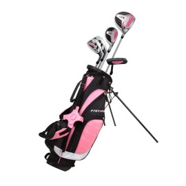 Left Handed Pink Junior Golf Club Set for Age 9 to 12