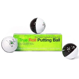 Golf Training Aids Pack of 3 Golf Practice Putting Balls - True Roll Putting Ball - Alignment Improvement Golf Accessories - Teaches You to get The Ball Rolling on The Intended line