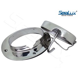 SeaLux Marine Stainless Steel Oval Deck Pipe with Hook for Chain and Rope 6 1/4