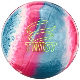 Brunswick Bowling Twist Reactive Ball, Sky Blue/Pink/Snow, Size 8