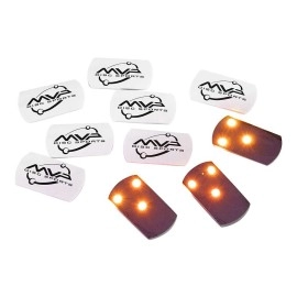 MVP Disc Golf Flat LED Tri-lite Disc Golf Lights (Pack of 10) (Orange)