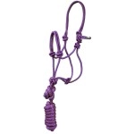 Mustang Pony/Mini Mountain Rope Halter/Lead Purple,Black,One Size