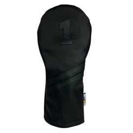 Sunfish Leather Driver Golf Headcover All Black Murdered Out