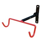 NOA Bike Wall Mount Bike Hanger Foldable Horizontal Bicycle Rack for for All Kinds of Bicycles, Mountain Bikes, Folding Bikes, Road Bikes and Beach Bikes - Red