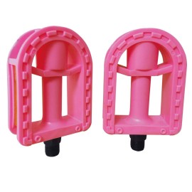 N3od3er Kid's Bike Pedal 1/2-Inch Bike Pedals 1 Pair Kids Spindle Pedals Resin 12 14 (Pink)