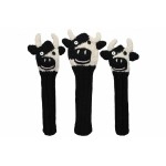 Sunfish Animal Knit Wool Golf Headcover Set Driver Fairway Hybrid Cow