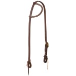 Weaver Leather Working Tack Sliding Ear Brass Single Buckle Headstall, Oiled Canyon Rose, 5/8