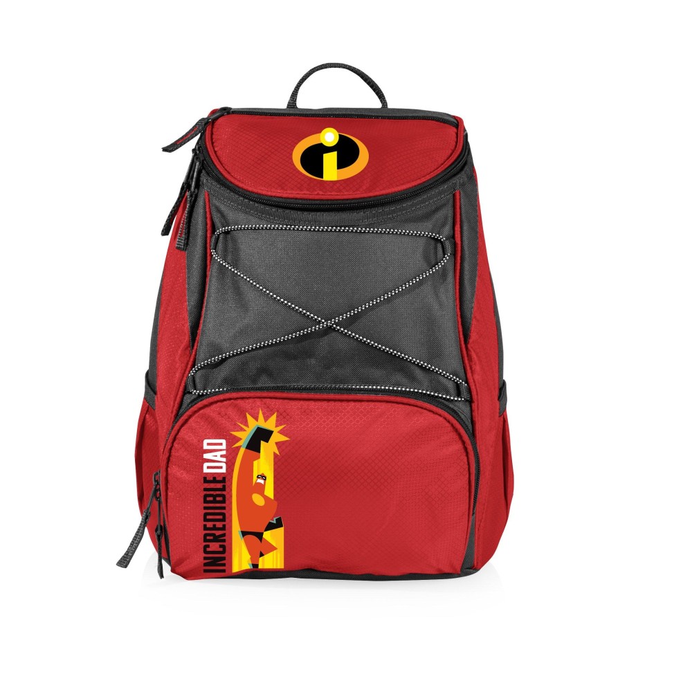 PICNIC TIME - Disney Pixar The Incredibles Mr. Incredible PTX Backpack Cooler, Soft Cooler Backpack, Insulated Lunch Bag, (Red with Gray Accents) - Red With Gray Accents, 11 x 7 x 13.5