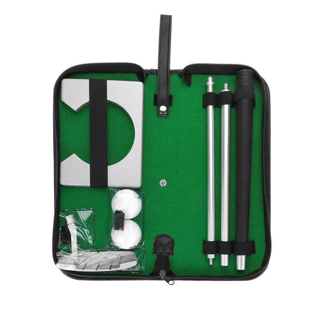 Dilwe Golf Putter Set Kit, Portable Golf Putting Cup with 2 Golf Balls and PVC Bag for Indoor/Outdoor