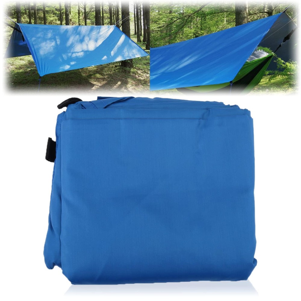 Dioche Outdoor Tent Shelter, Portable Lightweight Waterproof Anti-UV Tarp Fly Tent Tarp for Camping Traveling Fishing(Blue)